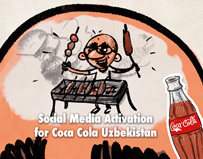 Timelapse illustration for Coca Cola Uzbekistan