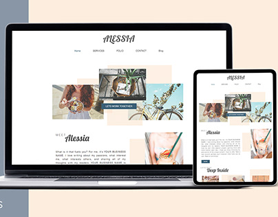 Alessia Blogging Wix Website Template