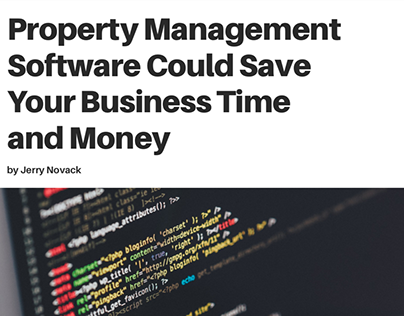 Property Management Software Could Save Time and Money