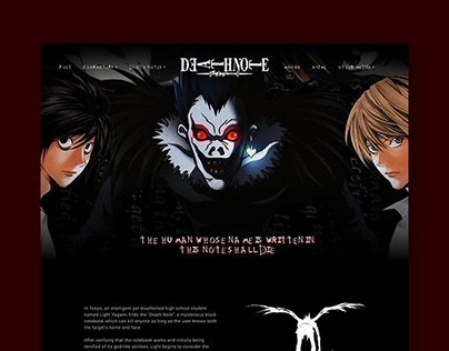 Death Note - Concept website