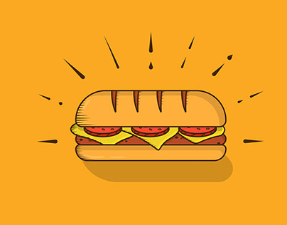 Burger illustration design