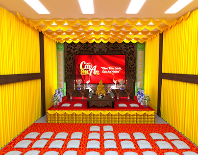 Perspective Temple 3D Screen