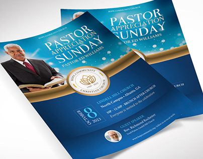 Church Anniversary Flyer Templates for Canva