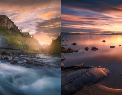Use a polarizer to reduce reflections on wet rocks