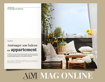 Mag online pour une agence immobilière AIM