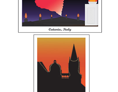City Postcards (Catania & Aachen)