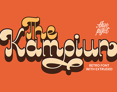 Kampiun - Retro Font with Extrude