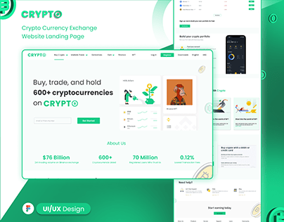 Crypto Currency Trading Website Landing Page Design