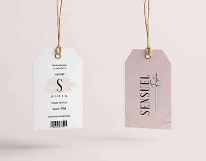 Voucher, tags and bags for a clothing store