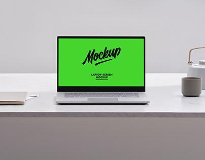 Free Laptop Screen Website Mockup