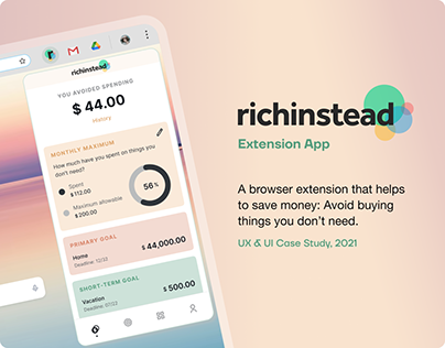 Richinstead App | Web extension to save money
