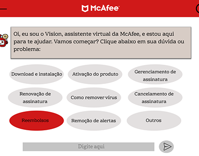 Redesign -Chatbot McAffe ®