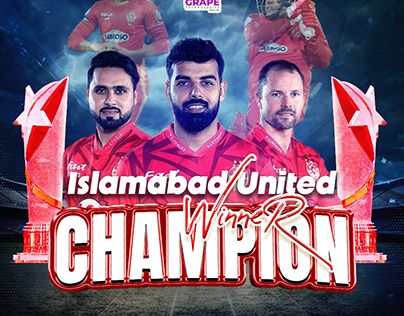 PSL 2024 Champions Islamabad United Post Design