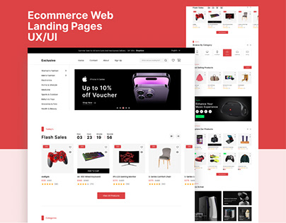 Ecommerce web langing pages | UXUI