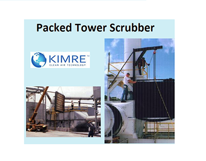 Packed Tower Scrubber designed by Kimre Inc.