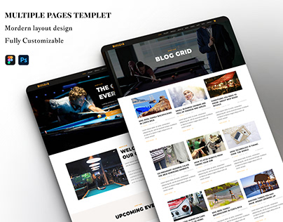 Sport Multiple Pages Website Design