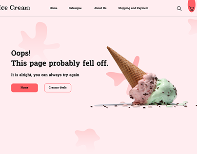 Ice Cream 404 page