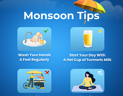 Monsoon tips And Milk Ads