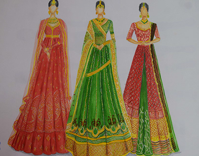 Indian Bridal Illustration