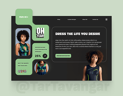 Rave Fashion Clothes | UX UI Design | Web Design