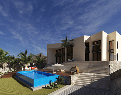 3d modeling and 3d visualization of a private Villa