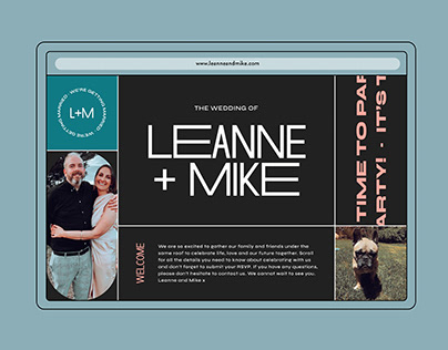 Custom Wedding Website for Leanne & Mike