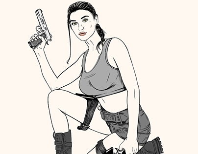 Olivia Casta as Lara Croft