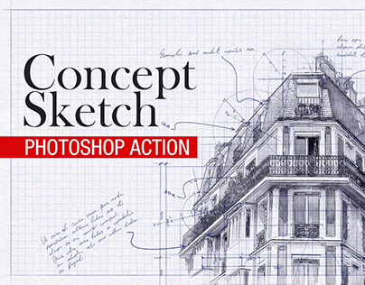 Concept Sketch - Photoshop Action - Free Download