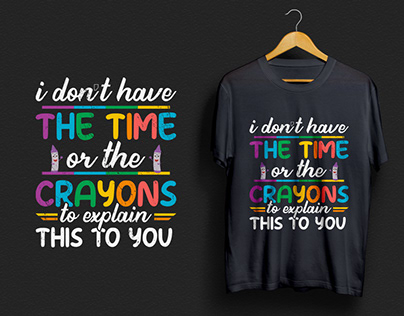 crayons t shirt design