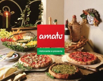 The logo for the Amato restorante ( italian cuisine)