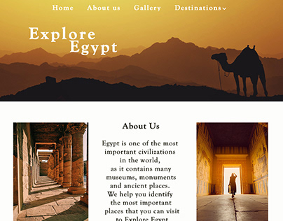 Explore Egypt landing page