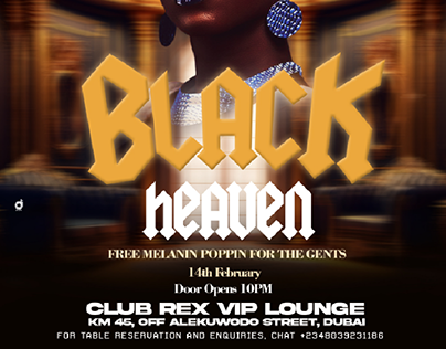 black heaven club flyer