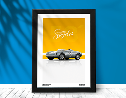 Poster Porsche 550A Spyder 1958