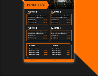 Price List Design