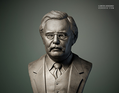 Chesterton 3D bust
