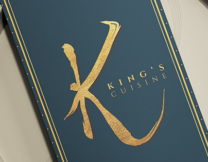 Project thumbnail - King's Cuisine Logo Design + Menu Design