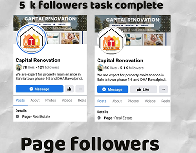 Capital Renovation Page followers