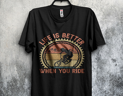 Mountain bike rider t-shirt design