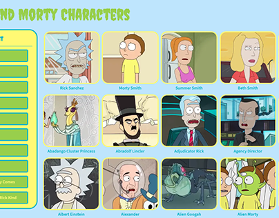 Rick and Morty Web/Mobile App