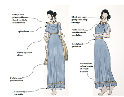 Costume Design for Portia in Julius Caesar Play