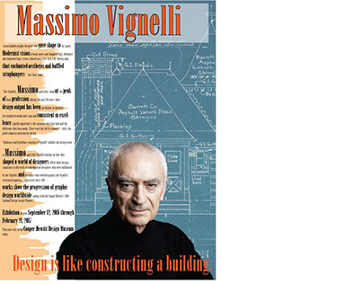 Final Poster for Graphic Design: Massimo Vignelli