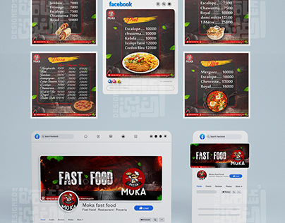 Facebook posts (Moka fast food)