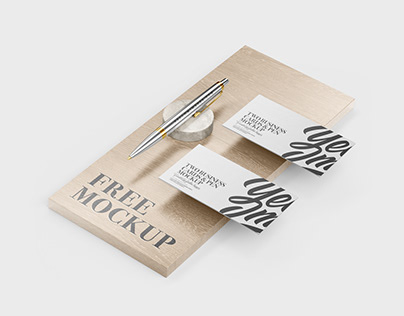 FREE Business Cards & Pen Mockup