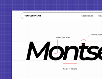 Landing page for a type foundry just using montserra