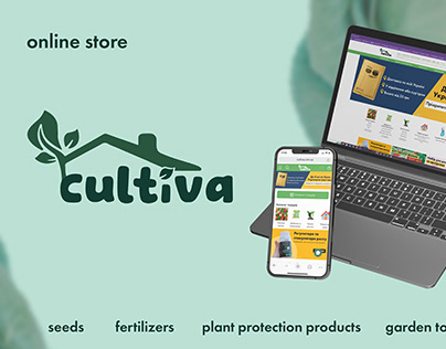 logo and packaging for seeds for Cultiva store