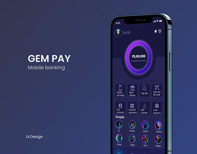 GEM PAY - Mobile banking UI design
