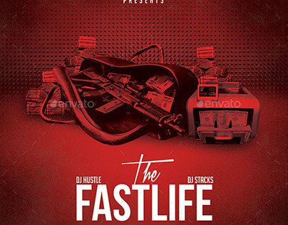 The Fastlife | Mixtape Album CD Cover Template