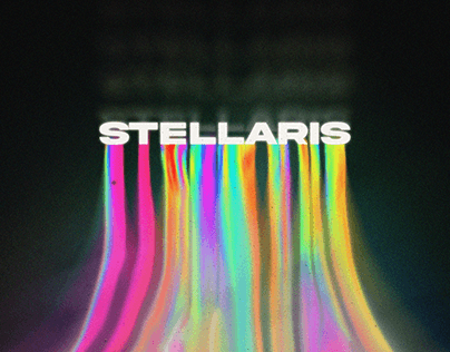 Melt text design poster - ''STELLARIS"