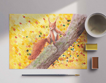 Petit écureuil en automne - Little squirrel in autumn