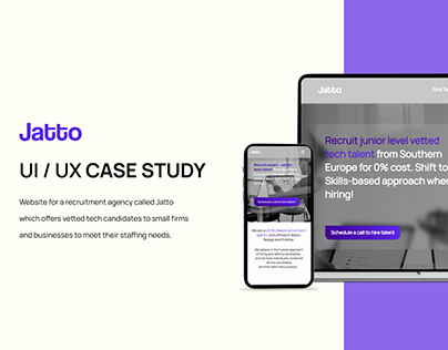 Recruitment Agency Jatto-UI/UX Case study, Real project